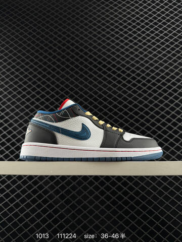 Jordan Air Jordan 1 Low White Black Light Blue Purple EU 36-46 Sneaker - Unisex (BS-80528)