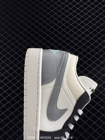 Jordan Air Jordan 1 Low Off White Black Grey Sail EU 36-46 Sneaker - Unisex (BS-81085)