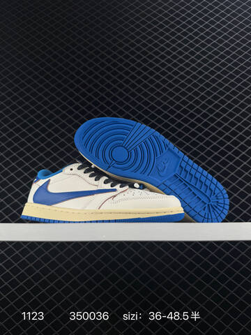 Jordan Travis Scott x Air Jordan 1 Low Sail Blue Cream Black EU 36-48 5 Sneaker - Unisex (BS-80210)