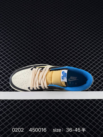 Jordan Air Jordan 1 Low OG Travis Scott Canary Sail Black Blue Yellow EU 36-45 Sneaker - Unisex (BS-79728)