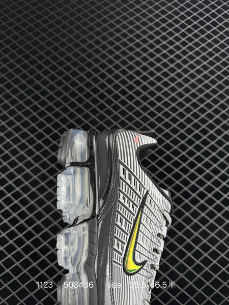 Nike Air VaporMax 360 Silver Black with iridescent green-yellow Swoosh 35 5-46 5 running lifestyle