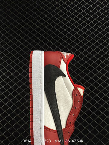 Jordan Air Jordan 1 Low Travis Scott DIY White Red Black EU 36-47 5 Skate Shoe - Unisex (BS-80921)