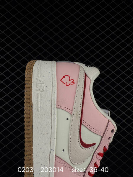 Nike Air Force 1 Low pink white red gum 36-40 casual lifestyle