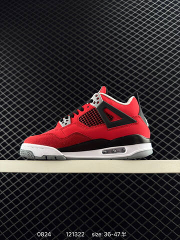 Jordan Air Jordan 4 Retro Bred Reimagined Red Black White Grey EU 36-47 Basketball Shoe - Unisex (BS-80841)