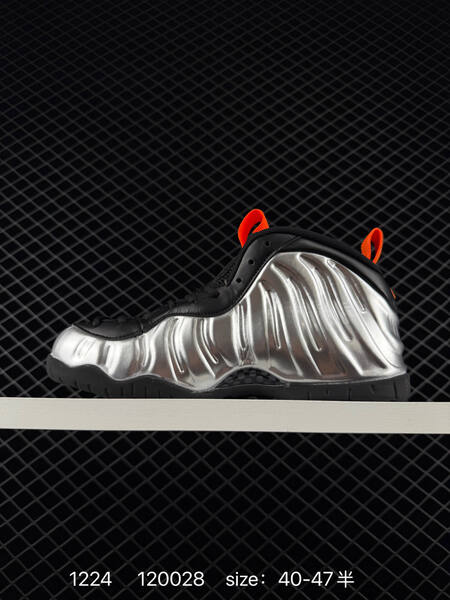 Nike Foamposite One 624041-701 Silver Black Orange EU 40-47 5 basketball lifestyle