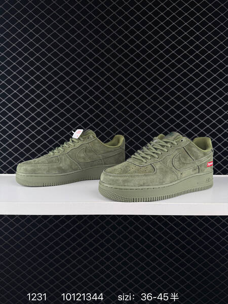 Nike Air Force 1 07 Low olive green suede EU 36-45 lifestyle
