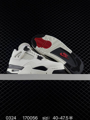 Jordan Air Jordan 4 Retro Purple Black Grey Cream Yellow EU 40-47 5 Basketball Shoe - Men's (BS-79617)