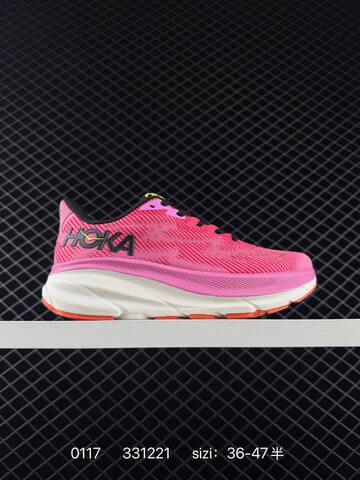 HOKA ONE ONE Clifton 9 Navy Blue White Red Yellow EU 36-47 Running Shoe Running Sneakers - Unisex (BS-86317)