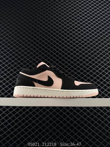 Jordan Air Jordan 1 Low Black White Red Pink EU 36-47 Sneaker - Unisex (BS-81330)