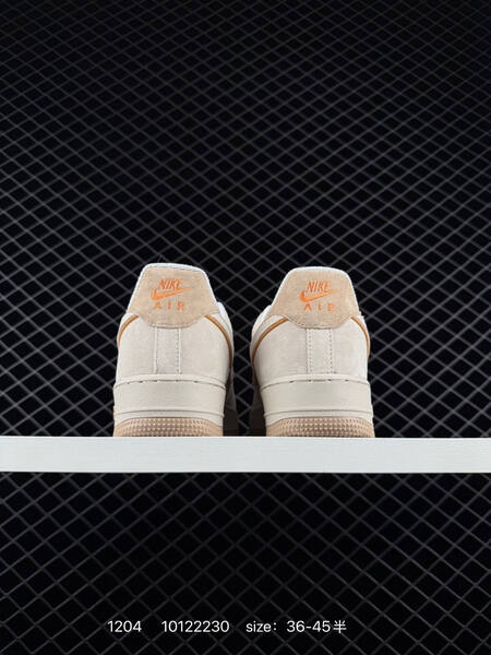 Nike Air Force 1 07 beige cream with orange accents EU 36-45 5 lifestyle