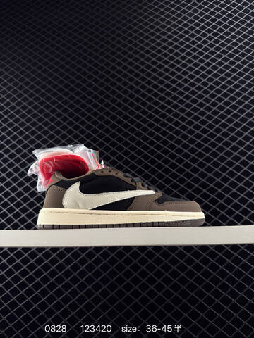 Jordan Air Jordan 1 Low OG SP Travis Scott White Pink Beige Red EU 36-45 Sneaker - Unisex (BS-80820)