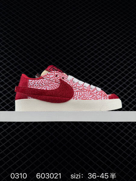 Nike Blazer Low 77 Jumbo White Red Black EU 36-45 casual lifestyle