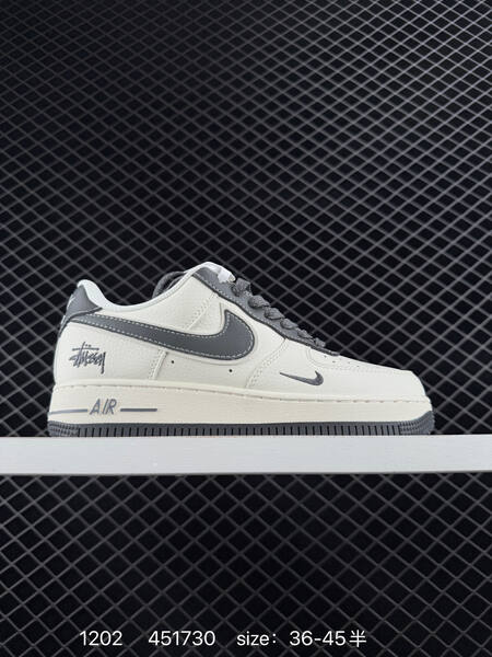 Nike Air Force 1 07 Low Black Silver and White Grey EU 36-45 lifestyle