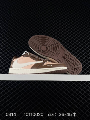 Jordan Air Jordan 1 Low Travis Scott Reverse Mocha Givenchy Custom Navy Blue Sail White EU 36-45 Skate Shoe - Unisex (BS-79659)
