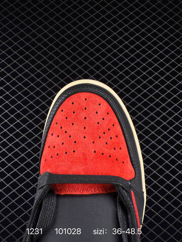 Jordan Air Jordan 1 Low OG Travis Scott x Fragment Design Black Red Cream EU 36-48 5 Sneaker - Unisex (BS-79934)