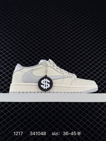 Jordan Fragment Design x Travis Scott x Air Jordan 1 Low Off White Light Grey EU 36-45 Sneaker - Unisex (BS-80039)