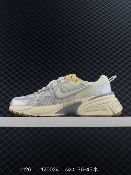 Nike V2K Run Sail Light Silver Pale Yellow Gum EU 36-45 running lifestyle