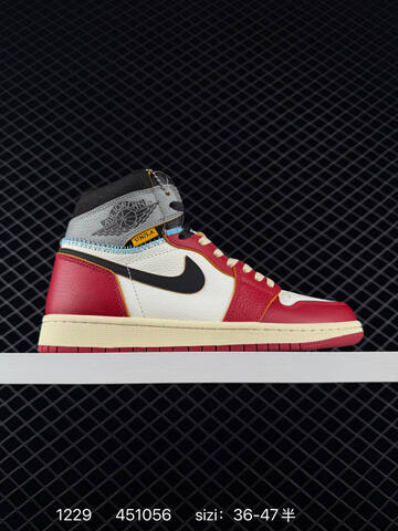 Jordan Air Jordan 1 Retro High OG Black White Red Cream Blue EU 36-47 Basketball Shoe - Unisex (BS-79952)