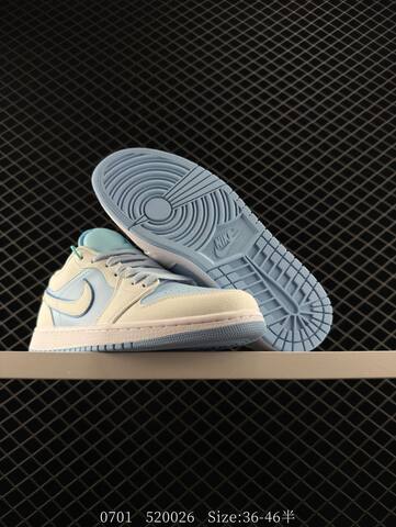 Jordan Air Jordan 1 Low White Light Blue EU 36-46 Sneaker - Unisex (BS-81117)