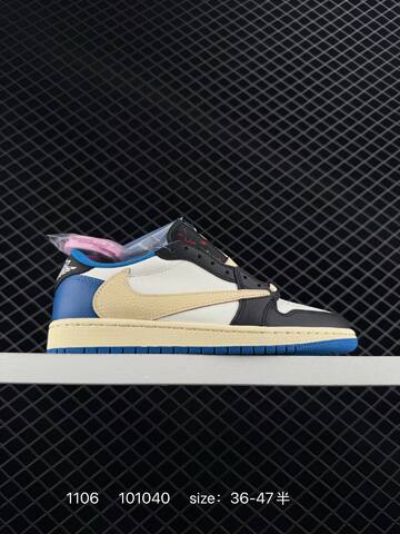 Jordan Air Jordan 1 Low OG SP Travis Scott Pink White Cream Red EU 36-47 Sneaker - Unisex (BS-80336)