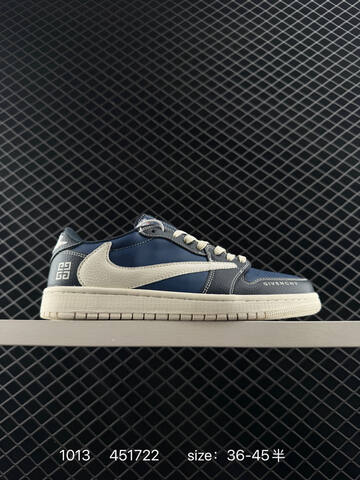 Jordan Air Jordan 1 Low Travis Scott Bearbrick Sail Light Blue Red Silver EU 36-45 Sneaker - Unisex (BS-80524)