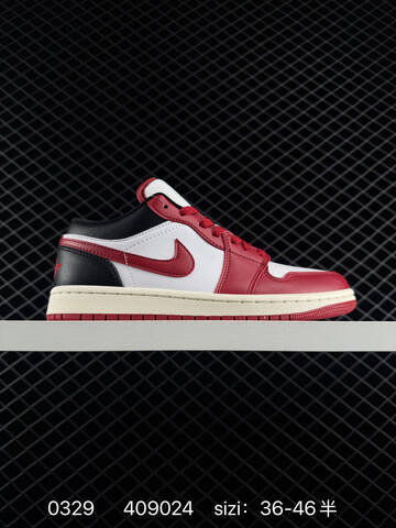 Jordan Air Jordan 1 Low Red White Black Sail EU 36-46 Sneaker - Unisex (BS-79585)