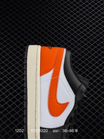 Jordan Air Jordan 1 Low 553560-131 Black Orange White Sail EU 36-46 Sneaker - Unisex (BS-80125)