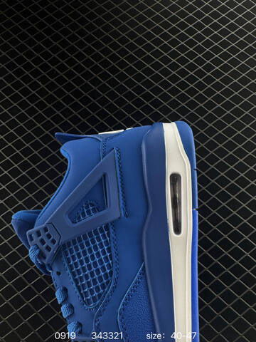 Jordan Air Jordan 4 Nigel Sylvester Brick By Brick Blue White EU 40-47 Basketball Shoe - Men's (BS-80669)