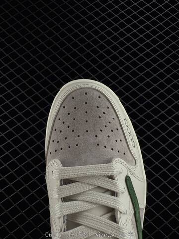 Jordan Air Jordan 1 Low Light Beige Grey Dark Green Off White EU 36-45 Sneaker - Unisex (BS-81191)