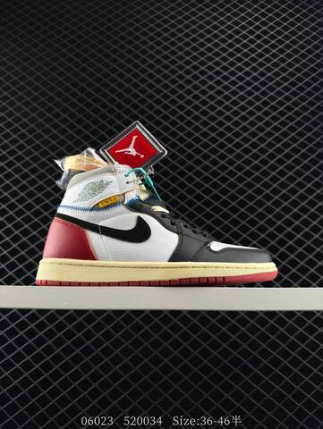 Jordan Union Los Angeles x Air Jordan 1 Retro High OG NRG Black White Red Cream Grey EU 36-46 Basketball Shoe - Unisex (BS-81159)