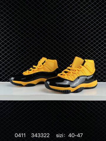 Jordan Air Jordan 11 Retro High Black Yellow EU 40-47 Basketball Shoe - Men's (BS-79509)