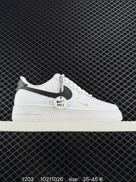 Nike Air Force 1 Low White Black Gold EU 35-45 5 lifestyle