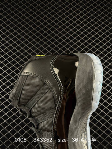 Jordan Air Jordan 11 Retro Black Translucent Clear Neon Yellow EU 36-47 5 Basketball Shoe - Unisex (BS-79887)