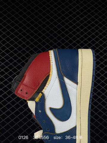 Jordan Union Los Angeles x Air Jordan 1 Retro High OG NRG Storm Blue White Navy Red Cream Black EU 36-48 Basketball Shoe - Unisex (BS-79760)