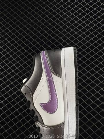 Jordan Air Jordan 1 Low White Metallic Purple Black EU 36-46 Sneaker - Unisex (BS-81231)