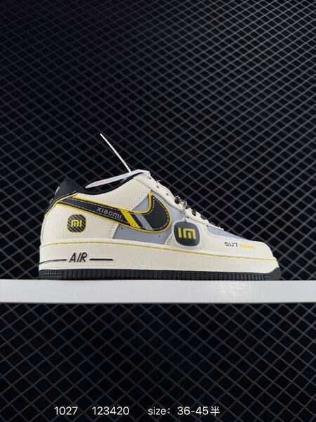 Nike Air Force 1 07 Low cream beige with blue green and brown accents 36-45 casual lifestyle