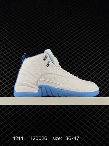 Jordan Air Jordan 12 Retro White University Blue EU 36-47 Basketball Shoe - Unisex (BS-80067)