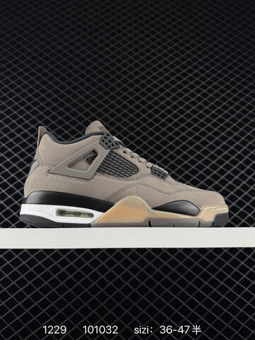 Jordan Air Jordan 4 Retro White Grey Black EU 36-47 Basketball Shoe - Unisex (BS-79951)