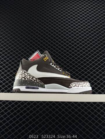 Jordan Air Jordan 3 Retro Dark Brown White Yellow Black EU 36-44 Basketball Shoe - Unisex (BS-81160)
