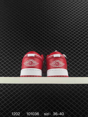 Jordan Air Jordan 1 Low White Red EU 36-40 Basketball Shoe - Unisex (BS-80127)