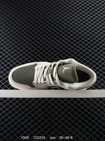 Jordan Air Jordan 1 Low Light Beige Olive Green Sail EU 36-46 Sneaker - Unisex (BS-80567)