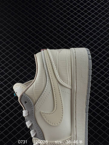 Jordan Air Jordan 1 Low Off White Black Light Grey Sail EU 36-46 Sneaker - Unisex (BS-80992)