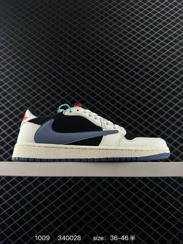 Jordan Travis Scott x Air Jordan 1 Low Sail Black Blue Red EU 36-46 Sneaker - Unisex (BS-80560)