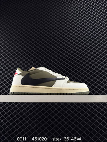 Jordan Travis Scott x Air Jordan 1 Low Reverse Mocha Beige Black EU 36-46 Sneaker - Unisex (BS-80739)