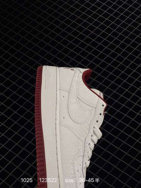 Nike Air Force 1 07 white burgundy 36-45 casual lifestyle