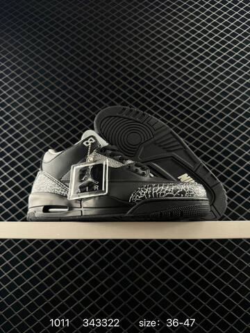 Jordan Air Jordan 3 Retro Black White EU 36-47 Basketball Shoe - Unisex (BS-80547)