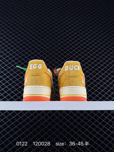 Nike Air Force 1 07 Low tan beige orange with green laces EU 36-45 5 lifestyle
