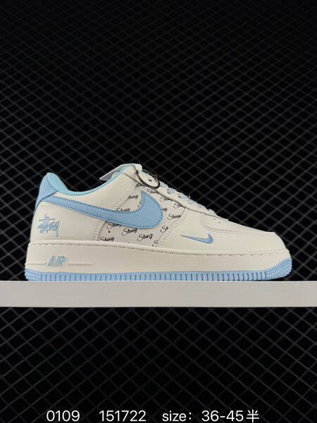 Nike Air Force 1 07 Low x Stussy white olive green 36-45 lifestyle
