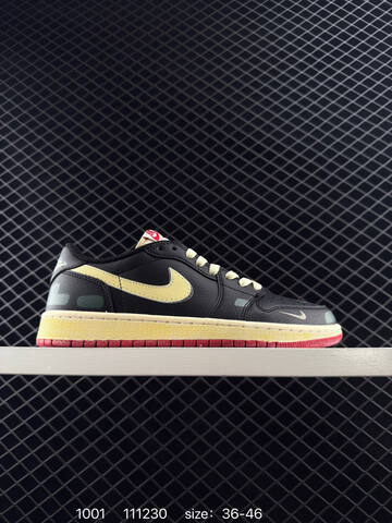 Jordan Air Jordan 1 Low Black Cream Dark Green Red EU 36-46 Sneaker - Unisex (BS-80589)