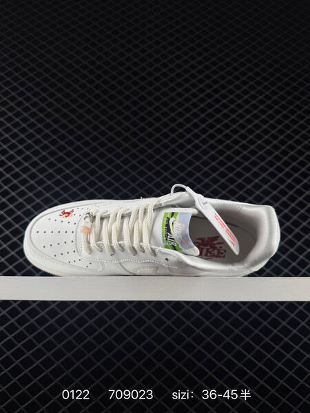Nike Air Force 1 07 Low white with multicolor embroidered accents 36-45 lifestyle